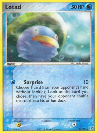 Lotad 35/107 - Deoxys Reverse Holofoil - Uncommon