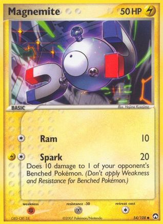 Magnemite 54/108 - Power Keepers Reverse Holofoil - Common