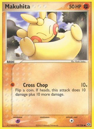 Makuhita 54/106 - Emerald Reverse Holofoil - Common