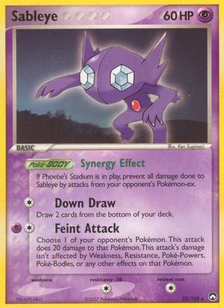 Sableye 022/108 - Power Keepers Reverse Holofoil - Rare