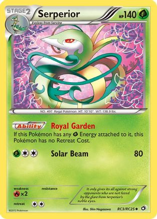 Serperior RC3/RC25 - Legendary Treasures Radiant Collection Holofoil - Uncommon