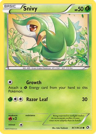 Snivy RC1/RC25 - Legendary Treasures Radiant Collection Holofoil - Common