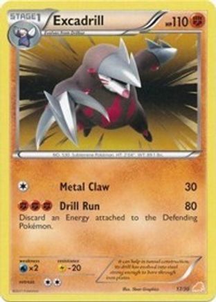Excadrill (# Non-Holo) 17/30 - BW Trainer Kit Excadrill & Zoroark - Common