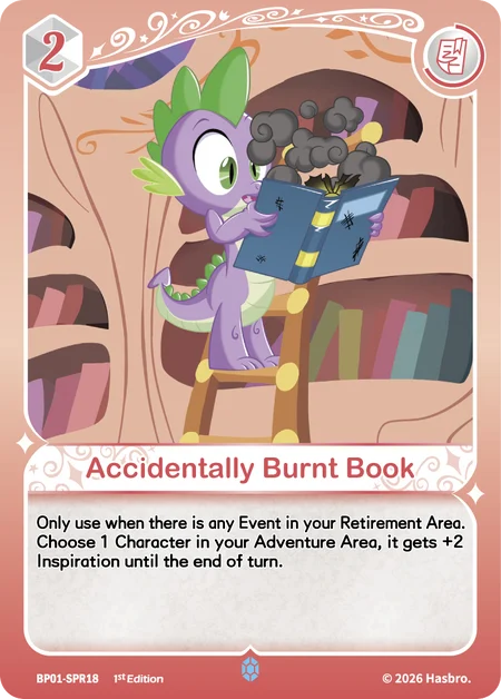 Accidentally Burnt Book | BP01-SPR18 | SPR