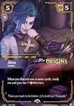 Jinx - Rebel (202/298) - Riftbound Organized Play Promotional Cards Foil