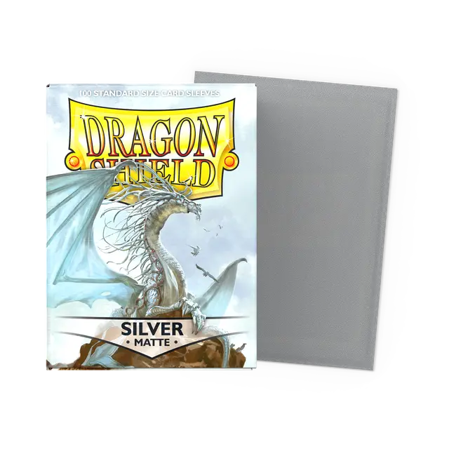 Dragon Shield Sleeves Matte (100ct): Silver
