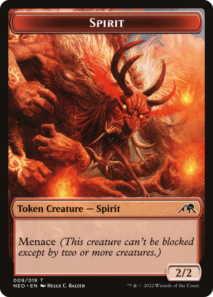 Spirit Token (009) (NEO-009) - Kamigawa: Neon Dynasty Tokens