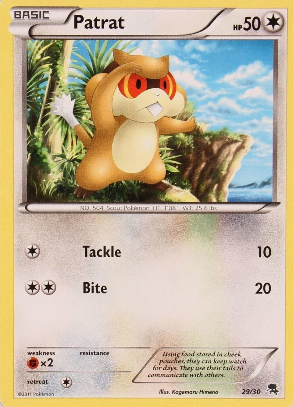 Patrat (#) 29/30 - BW Trainer Kit Excadrill & Zoroark - Common