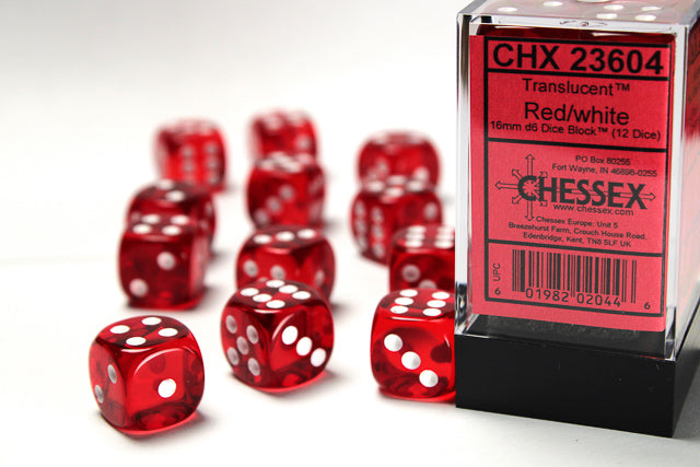 Chessex - 16mm D6 Dice Block (12 dice)