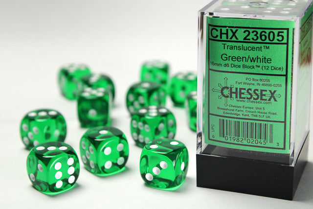 Chessex - 16mm D6 Dice Block (12 dice)