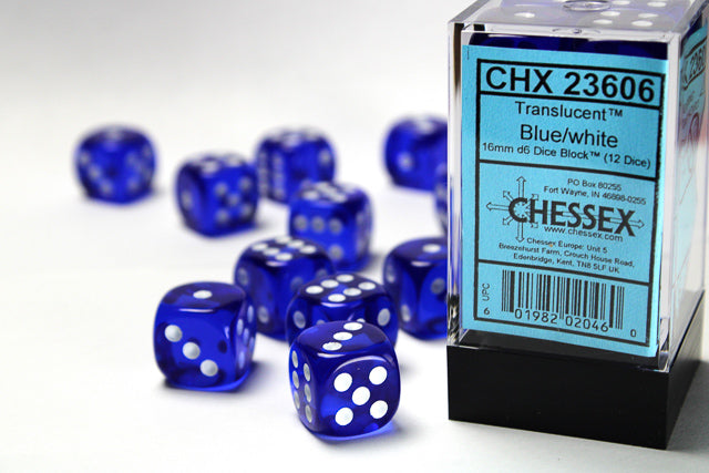 Chessex - 16mm D6 Dice Block (12 dice)