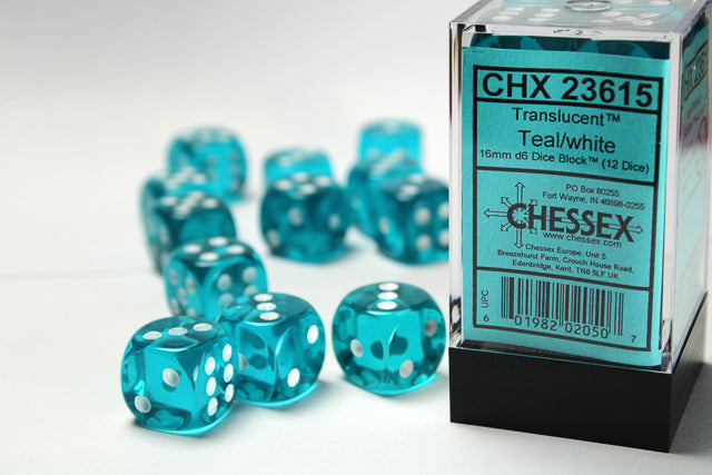 Chessex - 16mm D6 Dice Block (12 dice)