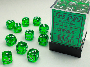 Translucent 12mm D6 Dice Block (36 dice)