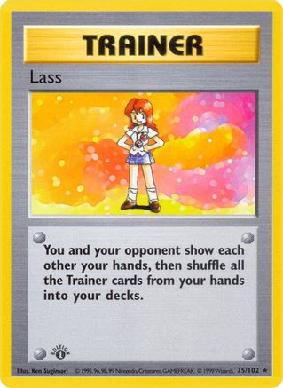 Lass (75/102) (Shadowless) [Base Set 1st Edition]