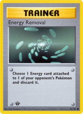 Energy Removal (92/102) (Shadowless) [Base Set 1st Edition]