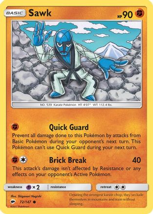 Sawk (72/147) [Sun & Moon: Burning Shadows]