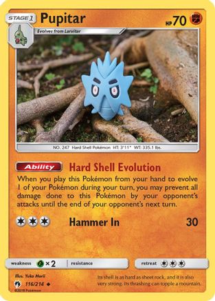 Pupitar (116/214) [Sun & Moon: Lost Thunder]