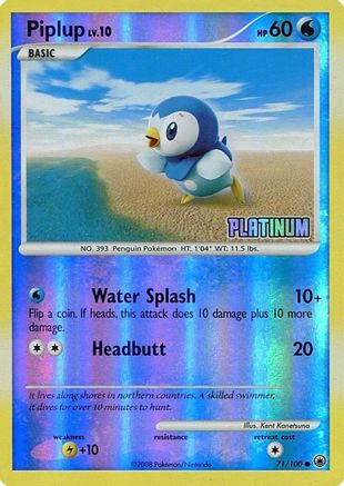 Piplup (93/130) [Burger King Promos: 2008 Collection]