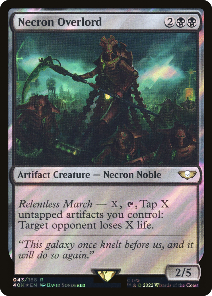 Necron Overlord (Surge Foil) [Warhammer 40,000]