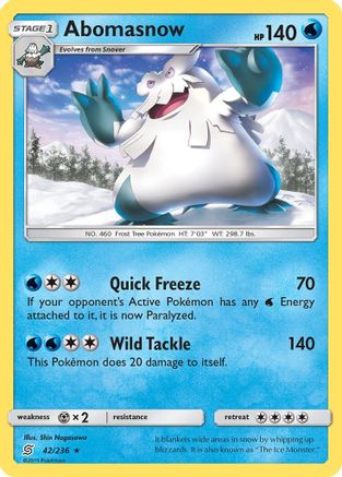 Abomasnow 42/236 - SM  Unified Minds  - Rare