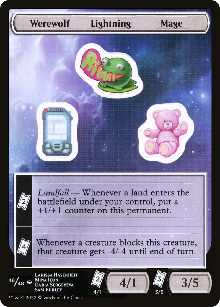 Werewolf Lightning Mage [Unfinity Stickers]