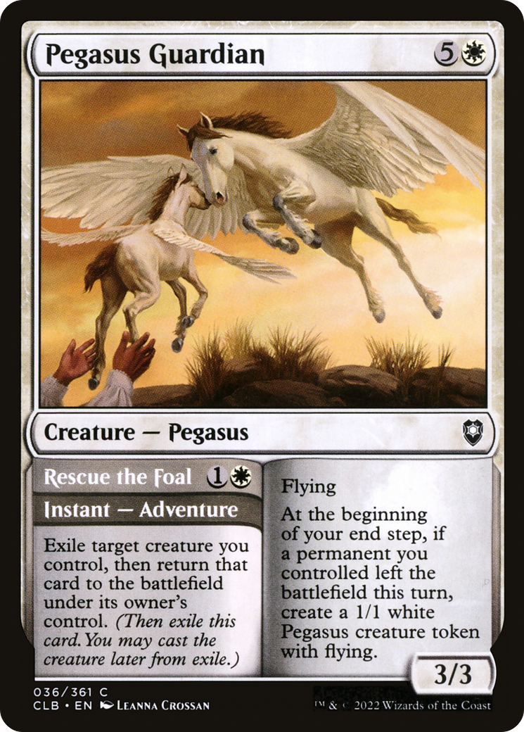 Pegasus Guardian // Rescue the Foal [Commander Legends: Battle for Baldur's Gate]