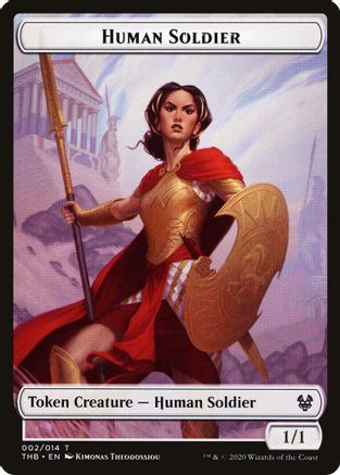 Human Soldier // Elemental Double-Sided Token [Theros Beyond Death Tokens]
