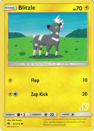 Blitzle (81/214) (Pikachu Stamp #1) [Battle Academy 2020]