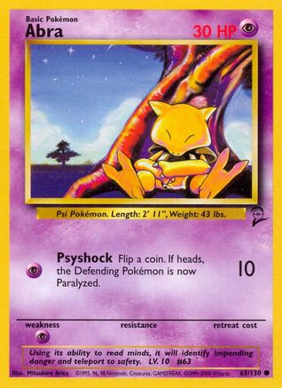 Abra 065/130 - Base Set 2  - Common