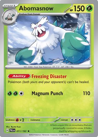 Abomasnow 011- SV02 Paldea Evolved Holofoil - Rare