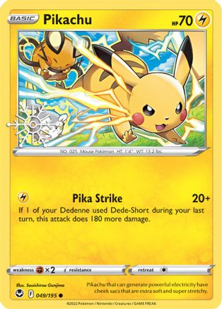 Pikachu (049/195) (Holiday Calendar) [Sword & Shield: Silver Tempest]