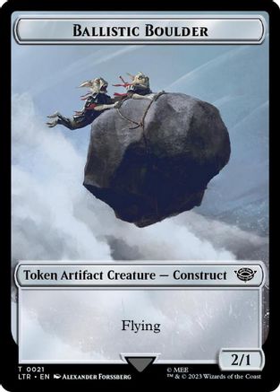 Ballistic Boulder // Food (0023) Double-Sided Token (Surge Foil) [The Lord of the Rings: Tales of Middle-Earth Tokens]