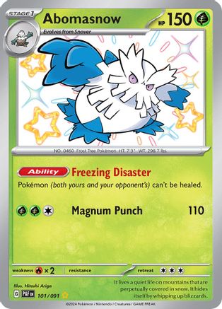 Abomasnow 101- SV Paldean Fates Holofoil - Shiny Rare