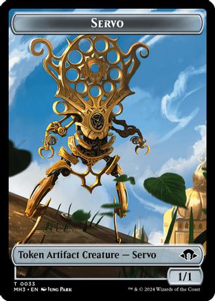 Servo // Phyrexian Wurm (0017) Double-Sided Token [Modern Horizons 3 Tokens]
