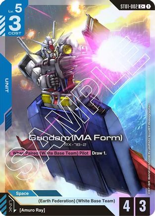 Gundam (MA Form) (C+) (ST01-002) - Starter Deck 01 Heroic Beginnings Holofoil