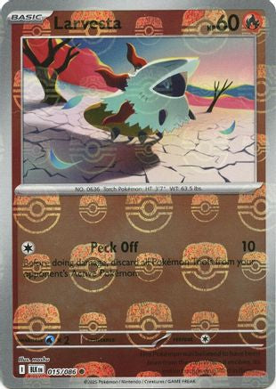Larvesta (015/086) (Master Ball Pattern) [Scarlet & Violet: Black Bolt]