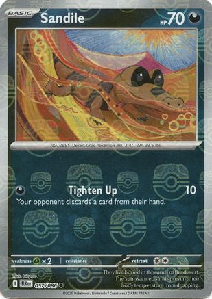 Sandile (057/086) (Master Ball Pattern) [Scarlet & Violet: Black Bolt]