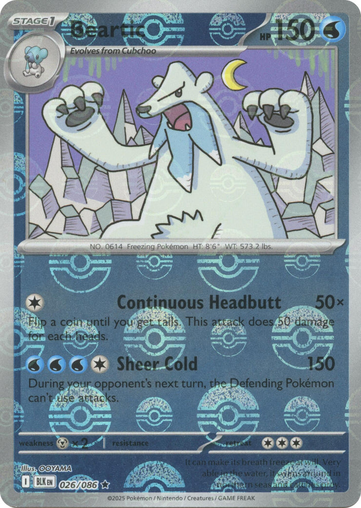 Beartic (026/086) (Poke Ball Pattern) [Scarlet & Violet: Black Bolt]