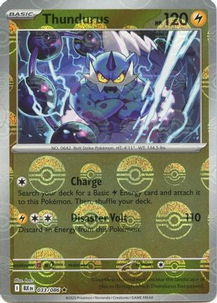 Thundurus (033/086) (Poke Ball Pattern) [Scarlet & Violet: Black Bolt]