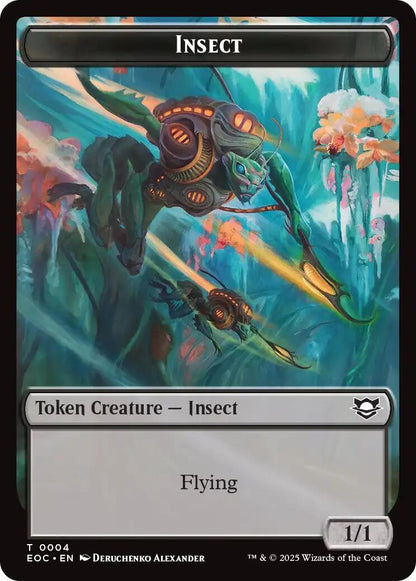 Insect // Elemental (0007) Double-Sided Token [Edge of Eternities Commander Tokens]