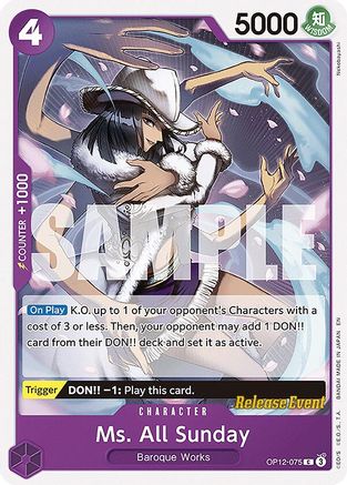 Ms. All Sunday [Legacy of the Master Release Event Cards]