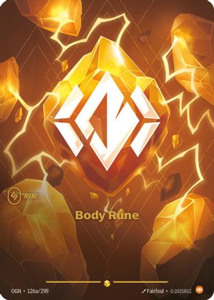 Body Rune (Alternate Art) (126a/298) - Origins Foil