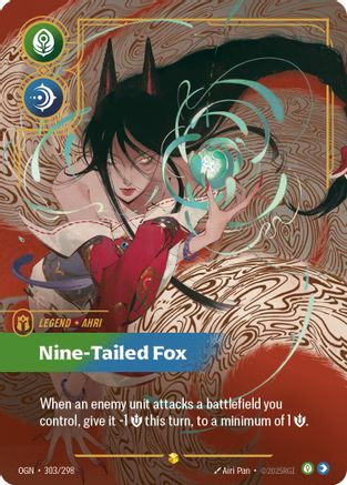 Ahri - Nine-Tailed Fox (Showcase) (303/298) - Origins Foil