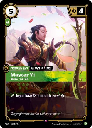Master Yi - Meditative (004/024) - Origins Proving Grounds