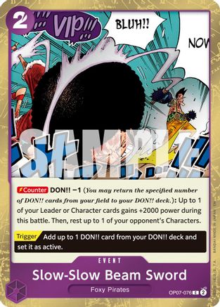 Slow-Slow Beam Sword (Pirate Foil) [Premium Booster -The Best- Vol. 2]