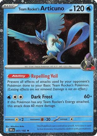 Team Rocket's Articuno (Cosmos Holo) 051/182 - Miscellaneous Cards & Products Holofoil - Promo
