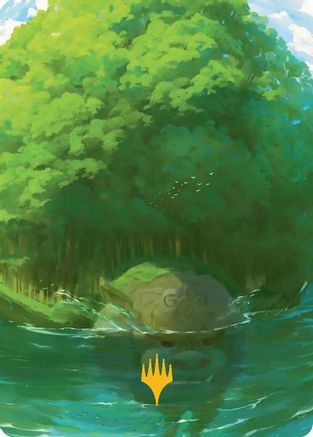 Forest Art Card (Gold-Stamped Planeswalker Symbol) [Avatar: The Last Airbender Art Series]