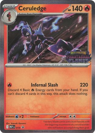 Ceruledge (Prerelease) [Staff] 014- ME Mega Evolution Promo Holofoil - Promo