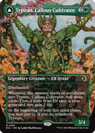 Trystan, Callous Cultivator (Borderless) (ECL-291) - Lorwyn Eclipsed Foil