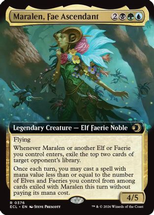 Maralen, Fae Ascendant (Extended Art) (ECL-376) - Lorwyn Eclipsed Foil